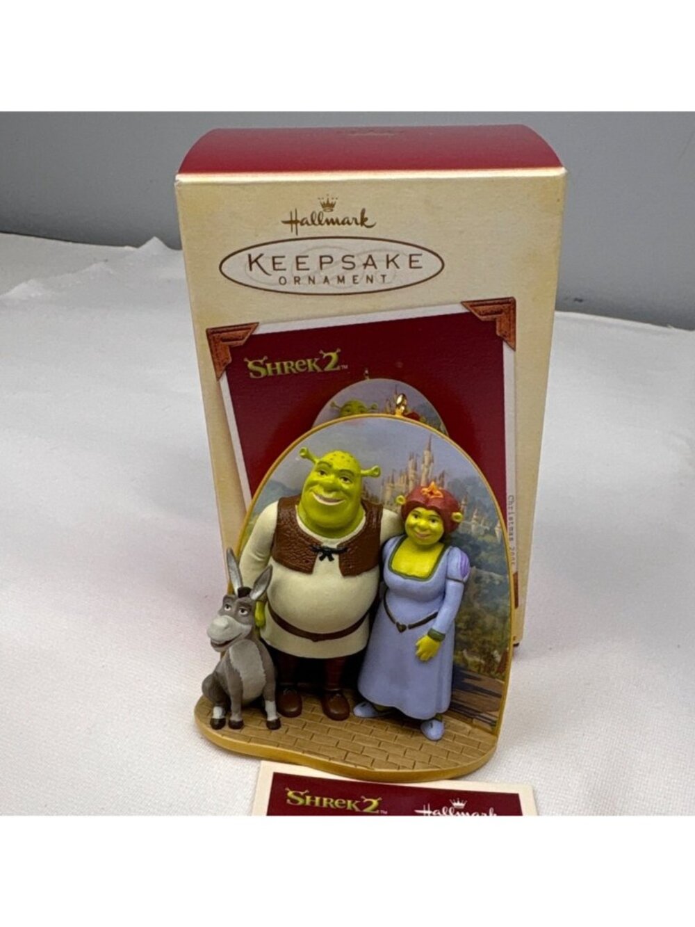 Hallmark Shrek 2 Ornament Shrek & Princess Fiona Dated 2005 Christmas Figure
